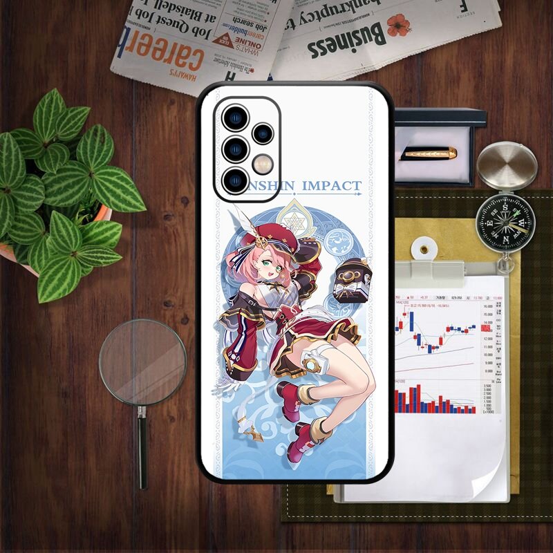 Genshin Impact Charlotte Lens of Verity Cryo 4 Stars Phone Case for SAMSUNG Galaxy A54 53 52 51 F52 A71 Note20 Ultra S23 M30 M21