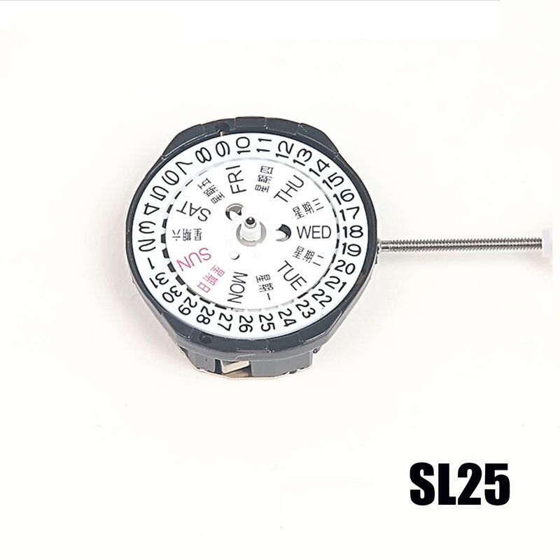 SL25-Accessoires de montre à mouvement à quartz, double calendrier, trois aiguilles, original, nouveau