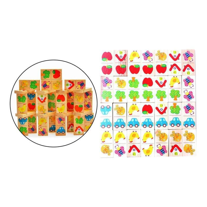 Madeira colorida empilhamento blocos jogo, Early Learning Toy, engraçado, 28pcs