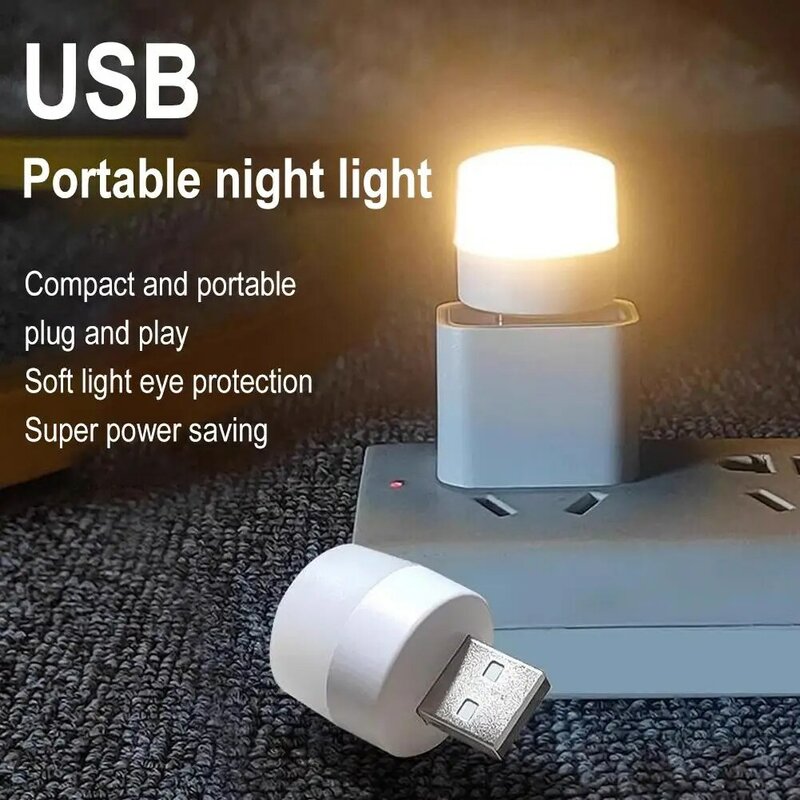 Usb Night Light Super Bright Eye Sleep Bedside Bulb Emergency Bedroom Energy-saving Desk Home Lamp Dormitory Lig R2e5