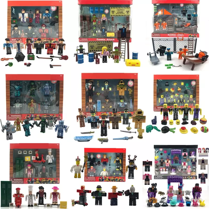 가상 세계 Roblox 피규어, Roblox Brinquedo Juguetes 블록 인형 게임 주변 손 모델 장식, 어린이 장난감 선물