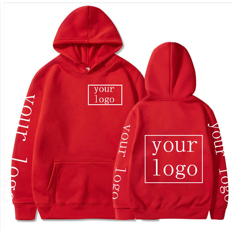 2022 estilo personalizado hoodie diy texto casal amigos logotipo da família imagem imprimir vestuário personalizado esportes lazer camisola tamanho Xs-4Xl