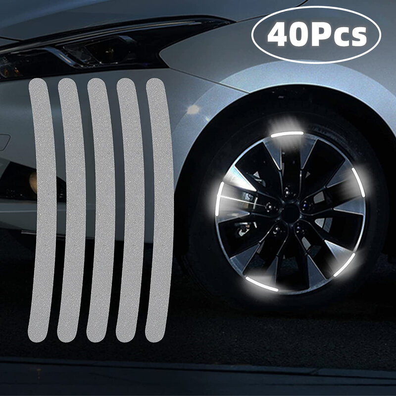 Adesivo auto para aro de pneu de carro e moto, faixa luminosa de segurança para decoração de automóveis e motocicletas