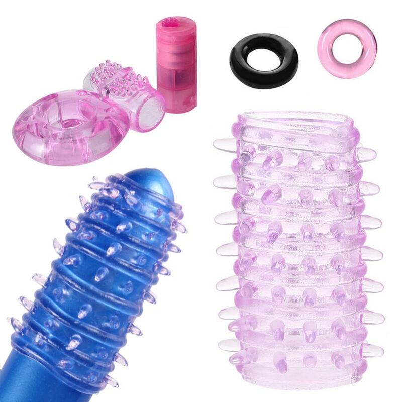 Männliche Silikon Penis ringe Vibration Penis Kondom Ärmel Ring Verzögerung Ejakulation Erwachsenen Sexspielzeug