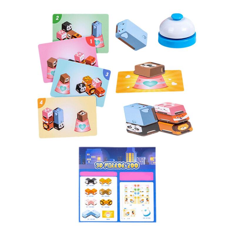 Lustrzane obrazowanie logiczne myślenie Puzzle zabawki Montessori ręcznie koordynacja oka myślenie przestrzenne zwierzę Zoo zabawka dla dzieci