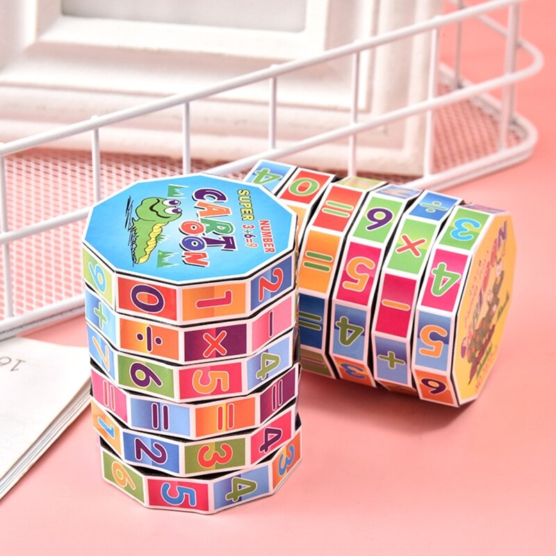เด็ก Montessori Magic Cube คณิตศาสตร์ของเล่นเด็กคณิตศาสตร์เลขคณิตการศึกษา Spinning บล็อกเด็กการเรียนรู้ของเล่นก่อนวัยเรียน