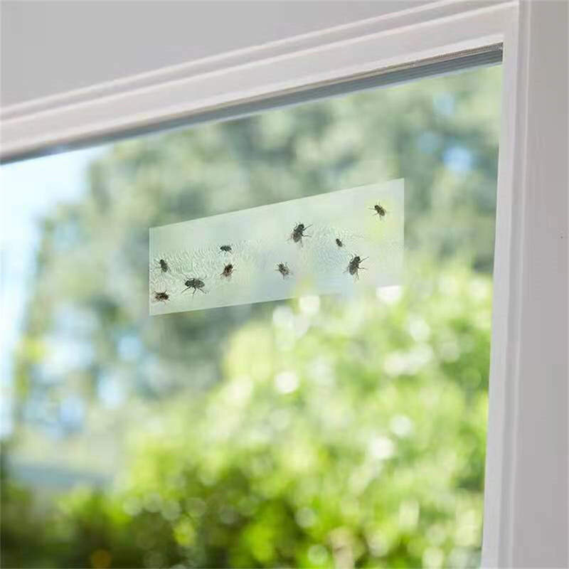 Jednostronne przezroczyste okienko lep na muchy naklejki na muchy na muchy szklane papierowa naklejka