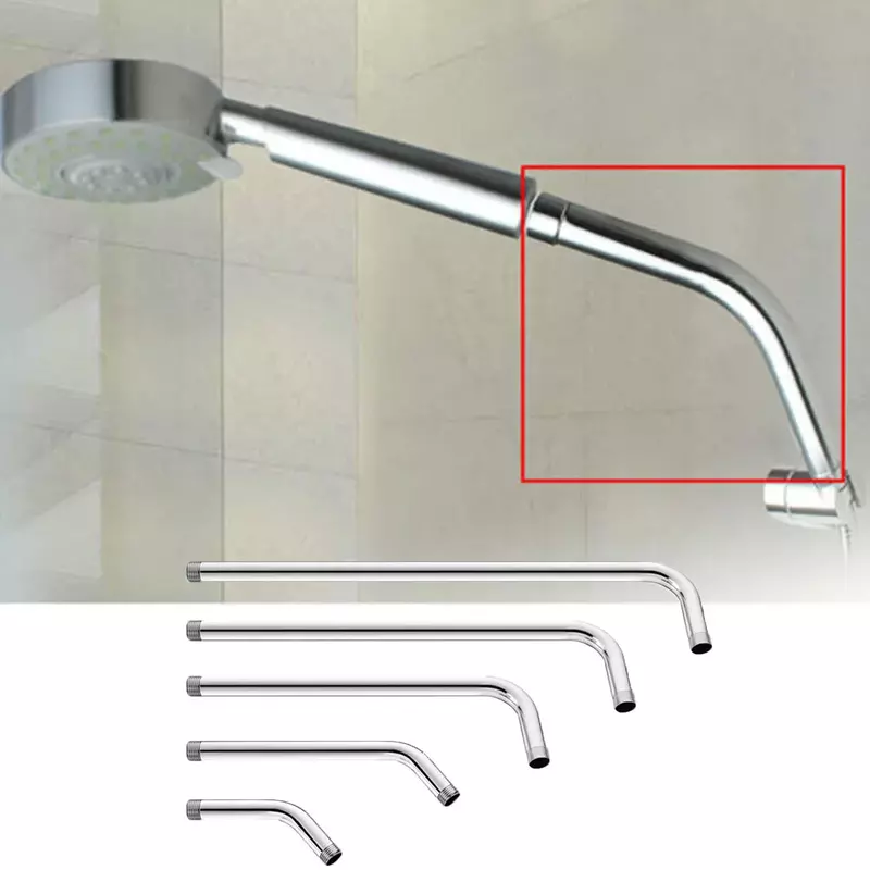 1PC prysznic ścienny ramię głowica prysznicowa rura przedłużająca wspornik ramienia ze stali nierdzewnej łazienka akcesoria domowe