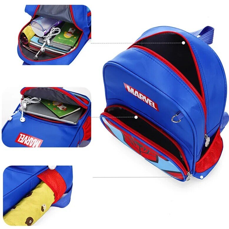New Disney Backpacks For Children Cartoon Spider Captain Boys Shoulders Bags Students Fashion Schoolbags Large Capacity