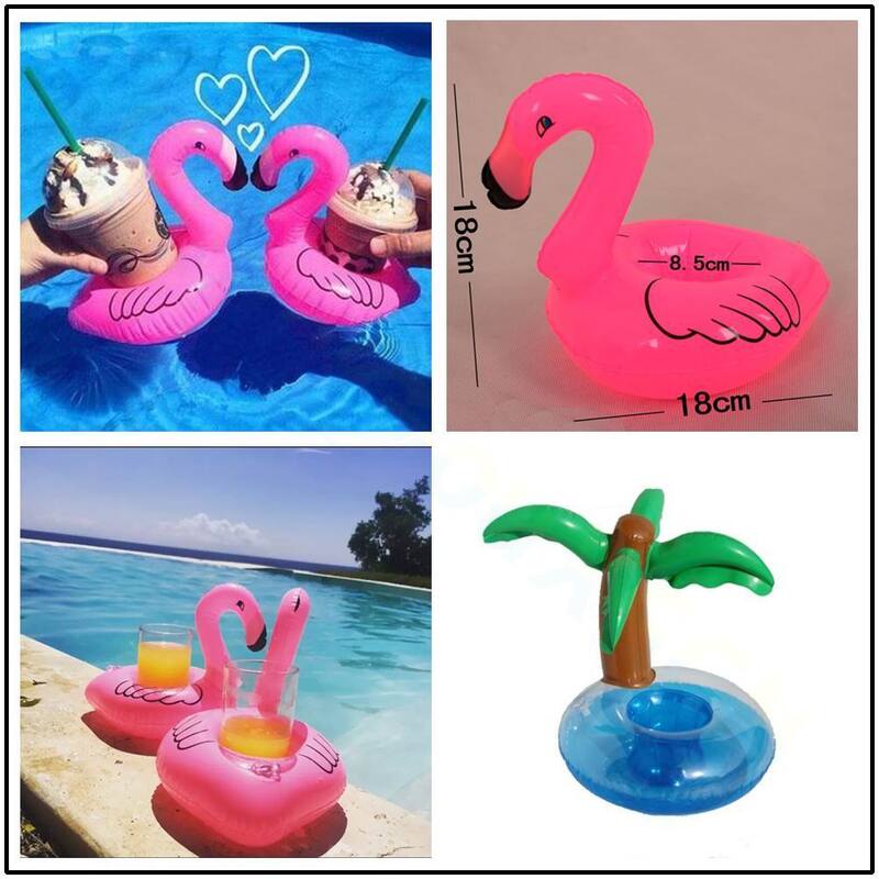 Pemegang cangkir mengambang stroberi kolam renang bayi mainan pesta perahu minuman berlian cincin flamingo buah pemegang minuman tiup
