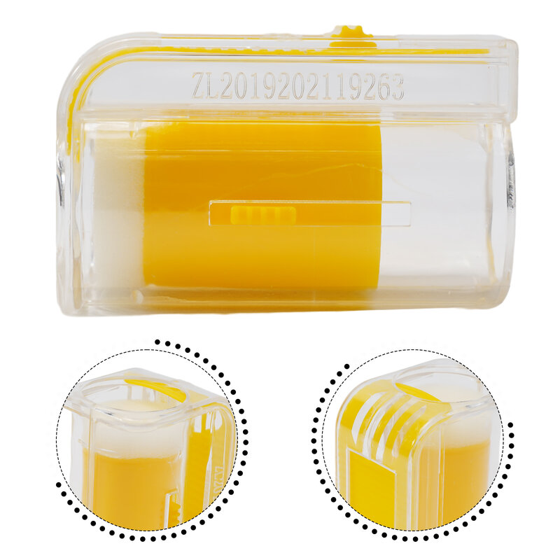 Capteur de marqueur de bouteille en peluche de qualité supérieure, taille compacte, jaune vibrant, design transparent, idéal pour l'apiculture