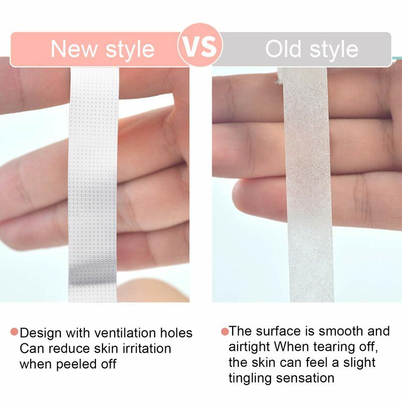 2/3 rollos de cinta aislante japonesa para extensión de pestañas sin pelusa debajo de las almohadillas de los ojos cinta no tejida transpirable parche de pestañas de papel