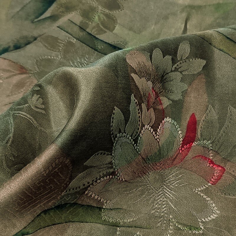 Soteil-tela de seda de morera, Vestido de manga corta, Jacquard, 40 M, verano, 100%