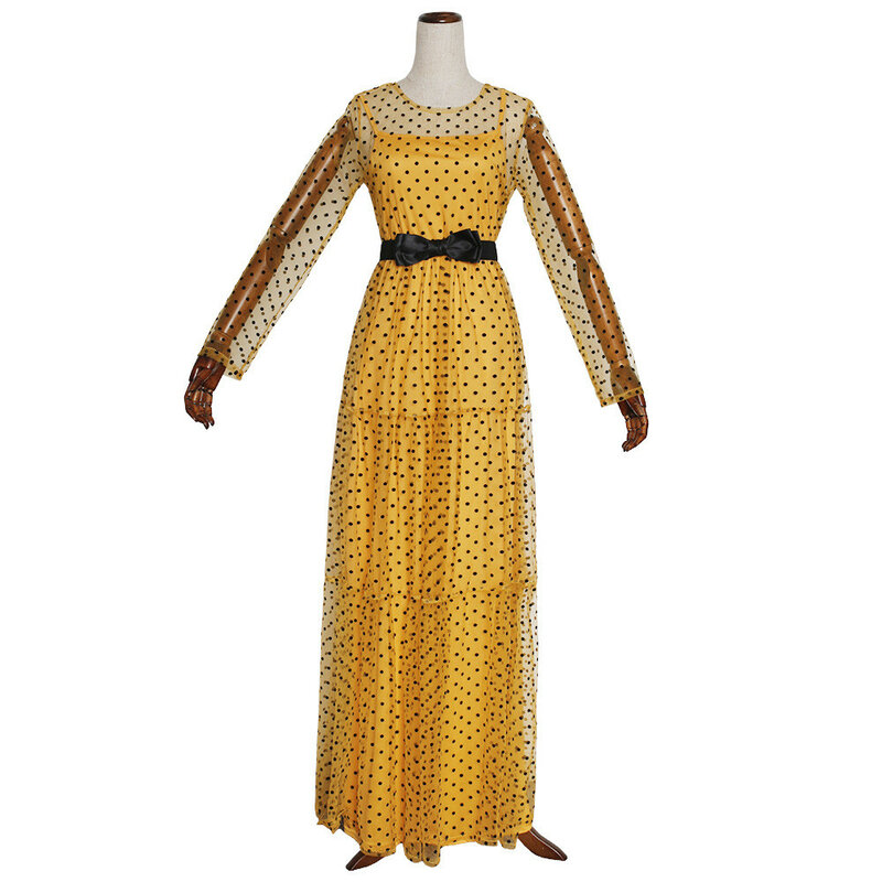 Vestido de bolo de gaze para mulheres africanas com cinto, vestido de bolinhas de 2 peças, tamanho grande, 182 #