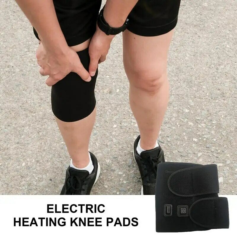 Electric Heating Knee Pads USB Rechargeable Heating Knee Pad With 3 Heating Level Auto-Off Heated Knee Pads Adjustable