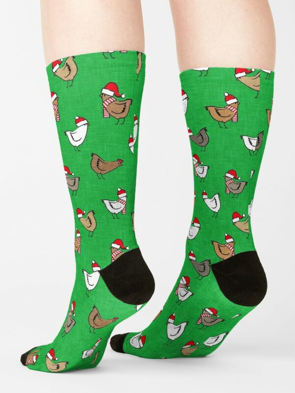Children's Christmas Chickens Socks, Meninas, Homem, Ano Novo