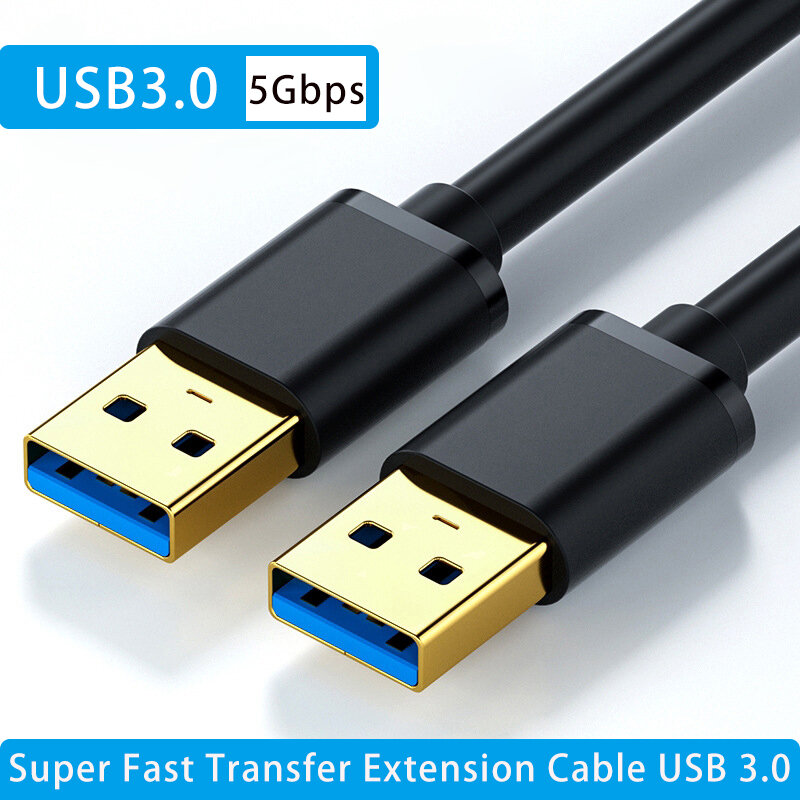 Cabo de Extensão USB 3.0 para Smart TV, Cabo de Transferência Rápida de Dados, Xbox One, SSD, Extensor, USB 3.0, 2.0, 5m-0.5m