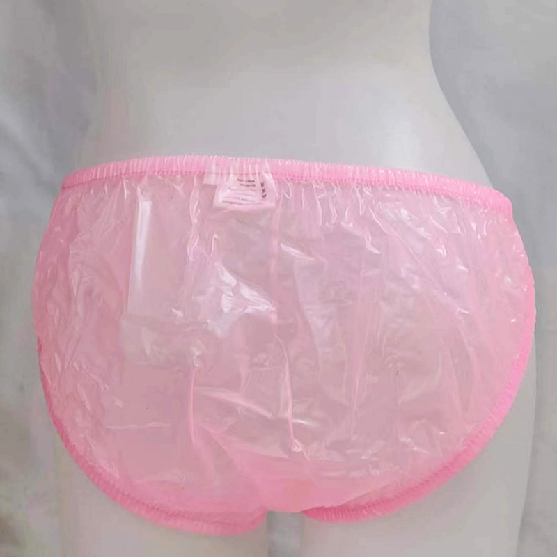 Bragas de Bikini de plástico, ropa interior de PVC, Langkee Haian