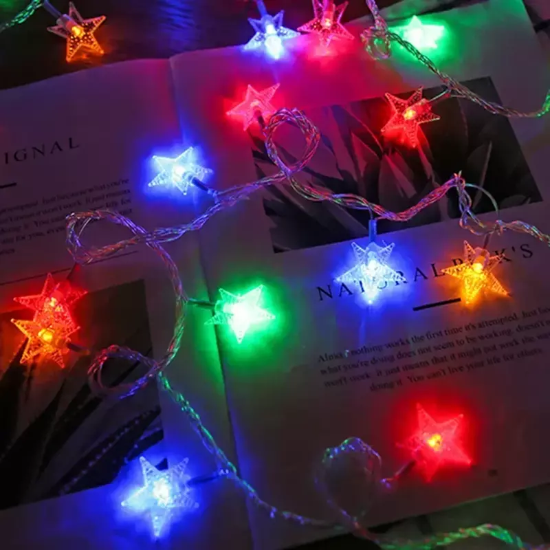 Lampu setrip LED dekorasi, lampu setrip bertenaga baterai/USB lampu bintang Peri untuk dekorasi pesta rumah taman pernikahan