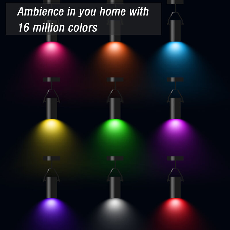 Bombilla LED inteligente con Wifi, lámpara RGB con Control por aplicación, funciona con Yandex, Alice, Google Home, Alexa, Tuya, GU10, E27, E14