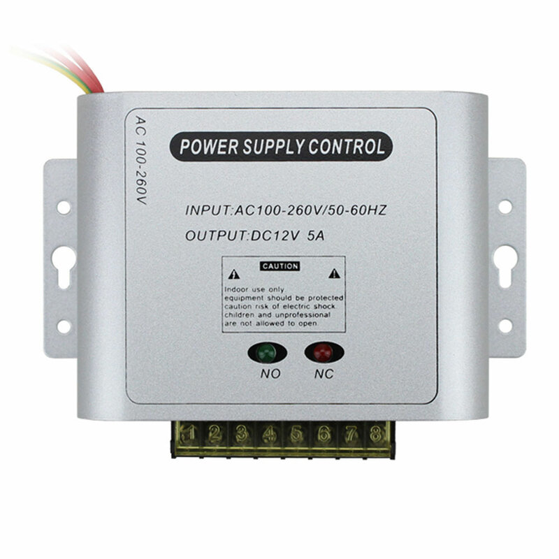 Dostęp regulator mocy szerokiego napięcia wejściowego 100 ~ 260V 12V 5A Out NO/NC Lock wsparcie remoter używany odcisk palca/kontrola dostępu