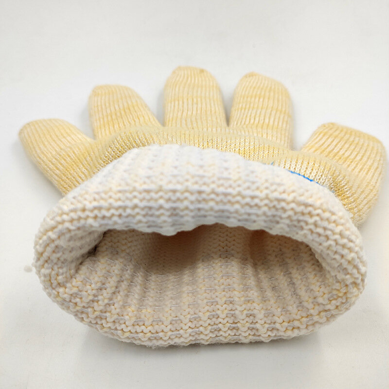 ถุงมือ aramid ทนอุณหภูมิสูง1คู่ถุงมือถุงมือถุงมือทนความร้อนแบบถักถุงมือถุงมือสำหรับเตาอบครัวบาร์บีคิว