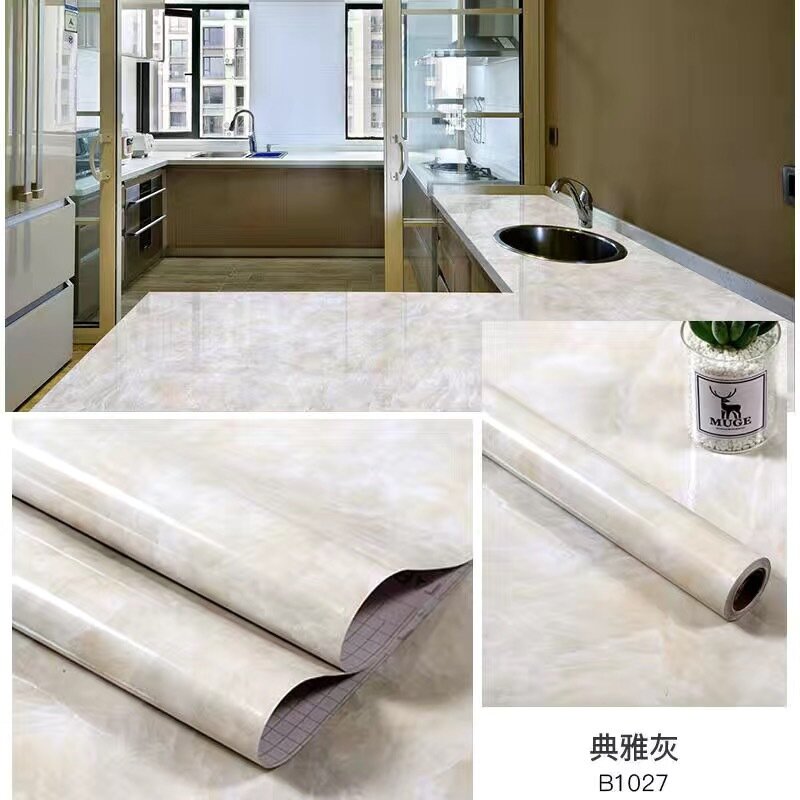Impermeável papel de parede auto-adesivo, mármore adesivos, mesa de jantar, mesa de café, espessamento renovação móveis