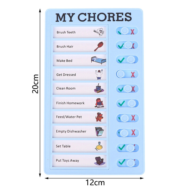 ใหม่ Memo กระดานพลาสติก Chore แผนภูมิ Reusable RV Checklist My Chores Elder Care Checklist Daily Planner Responsibility พฤติกรรม