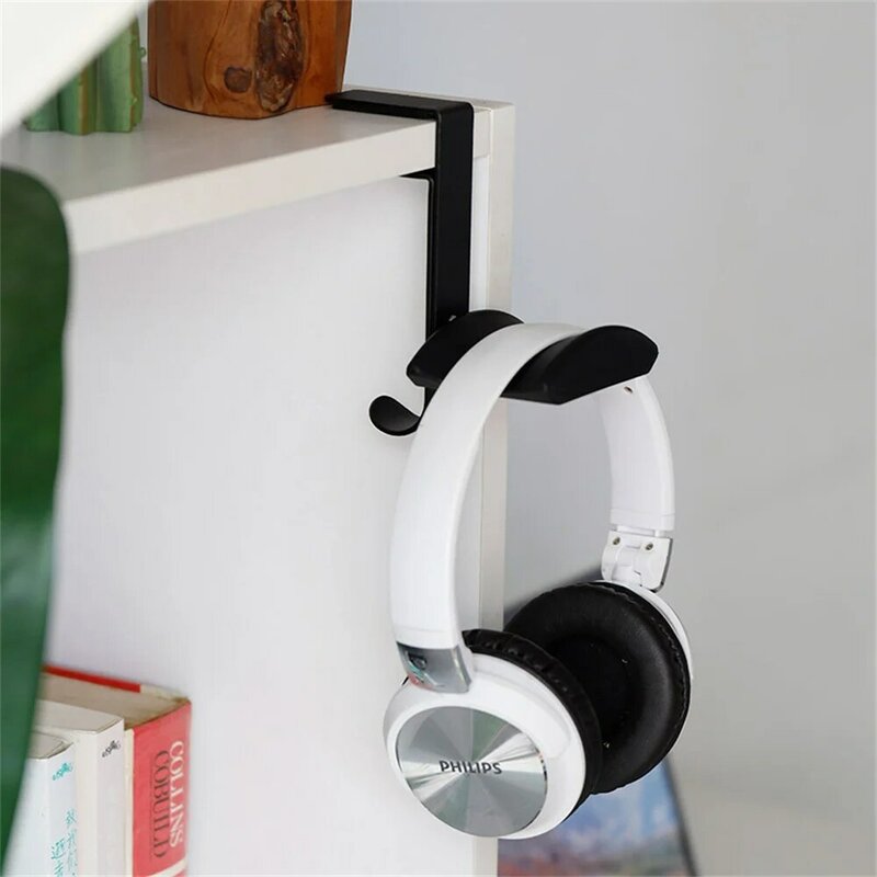 Colgador de auriculares de escritorio para ahorrar espacio, soporte de auriculares con Clip de moda, gancho de mochila escolar duradero de alta calidad, reducción de ruido