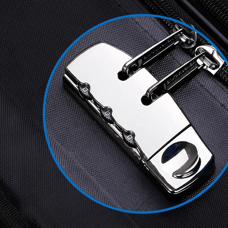 30 "großes schwarzes Gepäck wasserdichtes, langlebiges Trolley-Koffer Oxford-Tuch abnehmbares Spinner rad 20" Passwort-Koffer
