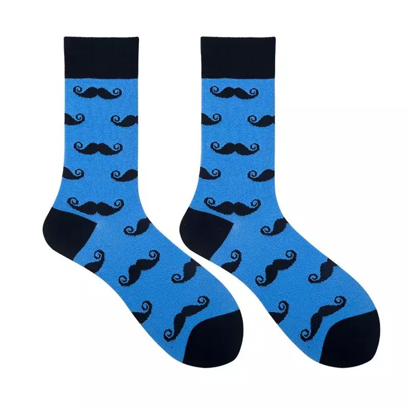 Calzini creativi di nuova personalità con calzini da uomo con motivo a barba di squalo calzini da marea a tubo medio-alto moda giapponese