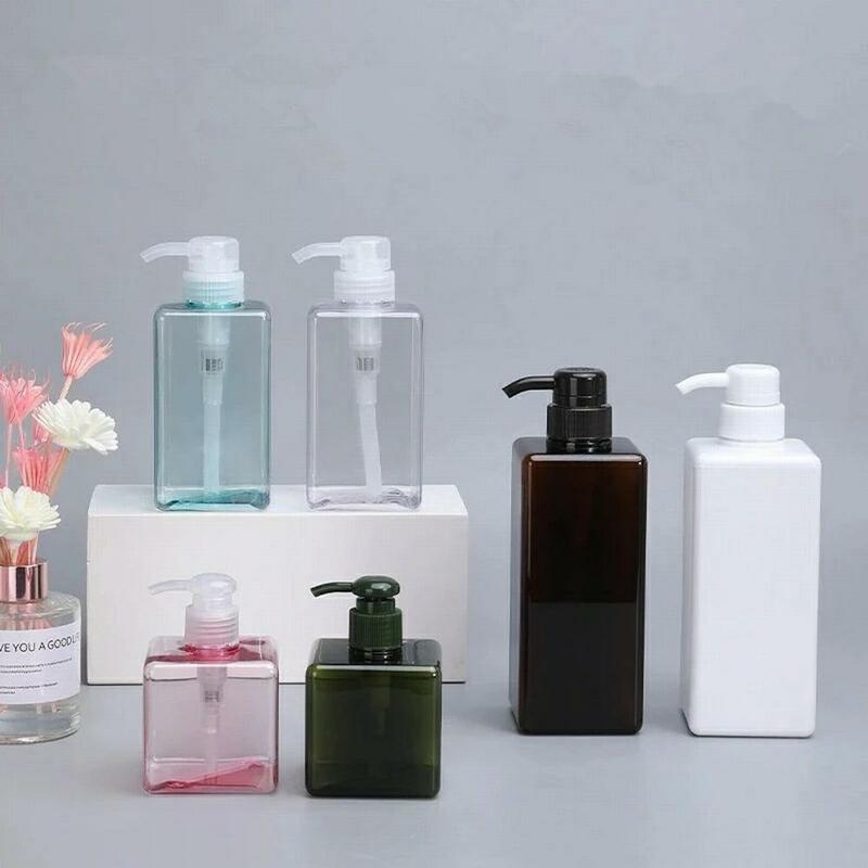 Wadah Dispenser sabun isi ulang tahan lama, wadah perawatan tubuh penyimpanan portabel bepergian dekorasi kamar mandi bebas BPA, kapasitas 650ml