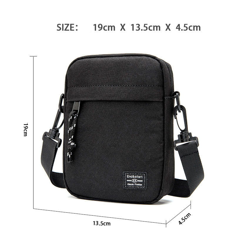 Mini Men Phone Crossbody Bag Oxford Waterproof Shoulder Neck Bag For Travel Passport Card Wallet Small Sling Bag Handbag