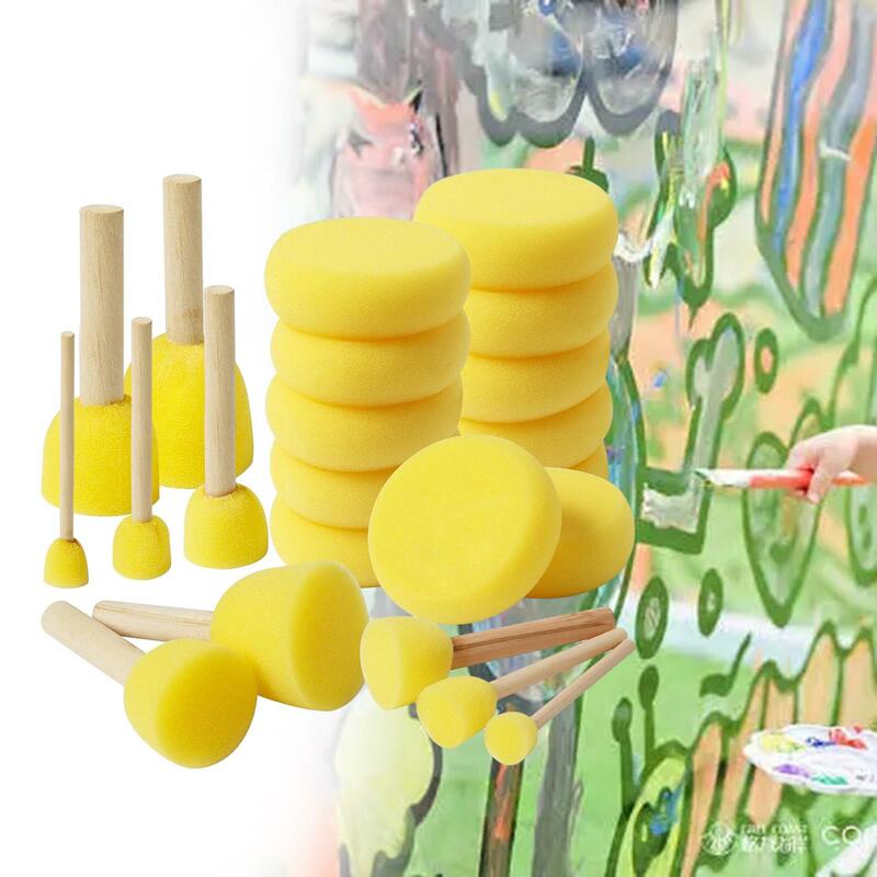 Herramienta de sello de esponja, suministros de arte de pintura, pincel de esponja portátil para niñas y niños, 22x