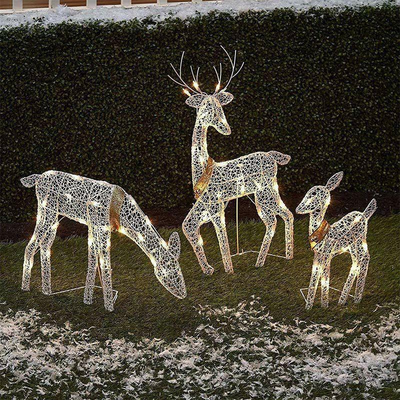 2023 Elk Bright Large Outdoor Christmas renna Hristmas Decoration Maison LED Home Decor Light con Decor Pine Room Decoration