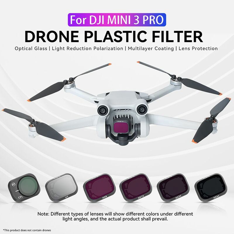Filter Drone untuk DJI Mini 3 Pro, Kit Filter Lensa Kamera UV CPL ND 6/16/32 Mini 3 Aksesori Drone Lensa Kaca Optik