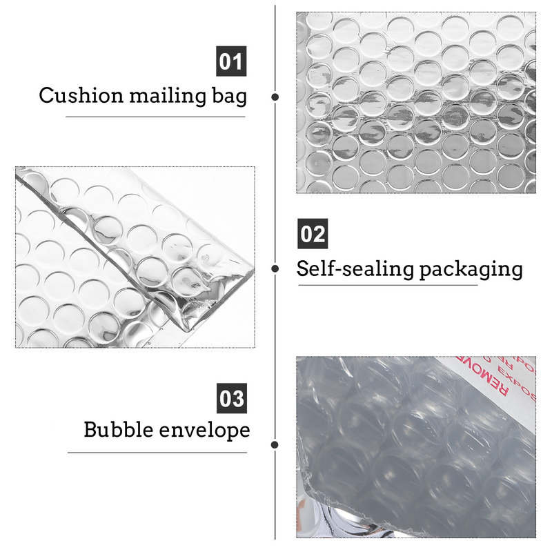 50 Pcs Bag Packaging Craft Package Pouch for Store Mailing Shockproof Envelopes