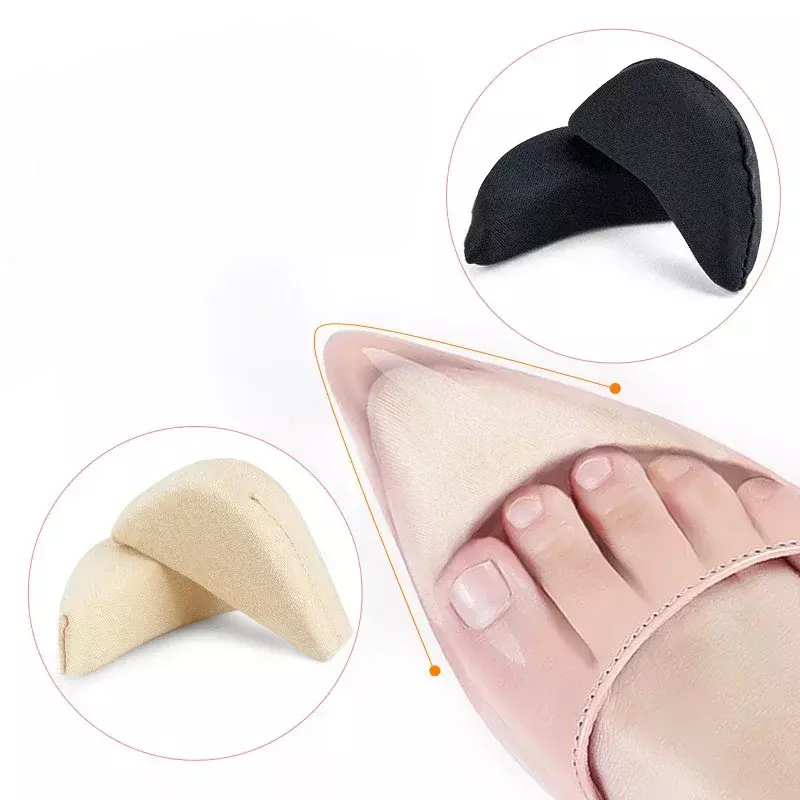Almohadillas de esponja para el antepié para mujer, almohadillas de inserción para reducir el tamaño del zapato, alivio del dolor, relleno de tacón alto, almohadillas ajustables para el dedo del pie, 1 o 3 pares
