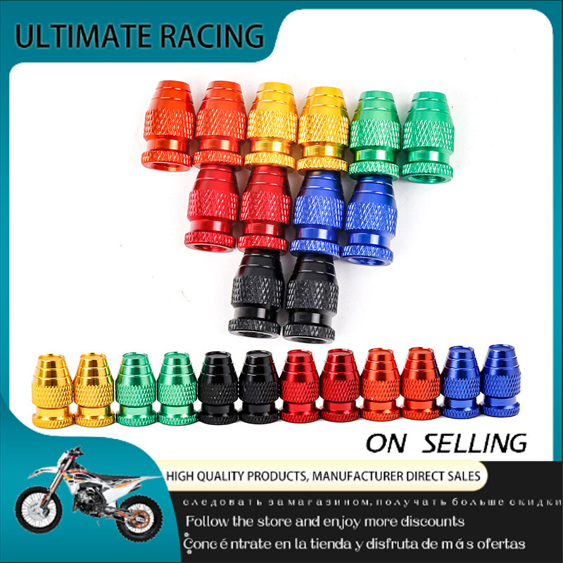 General Off-road Motorcycle And Bicycle, Valve Cap Rim, Valve Stem Cover, Dustproof And Waterproof Aluminum Alloy