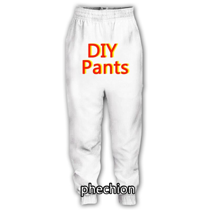 Nowa moda męska/damska DIY 3D drukowane spodnie Casual nowość Streetwear męskie luźne sportowe spodnie Q01