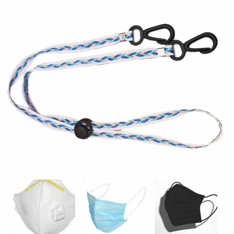 5 pçs ajustável máscara cordão multicolorido tecer resto orelha titular pendurado cinta transporte da gota