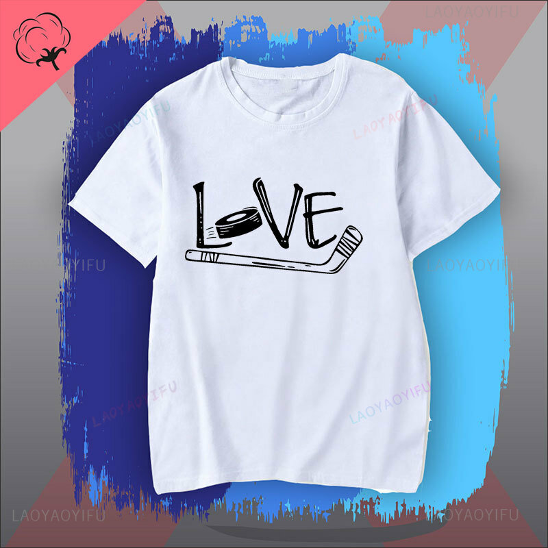 Capital letters LoVe printed couple short sleeve T-shirt Harajuku fashion top round neck casual special street wear clothing