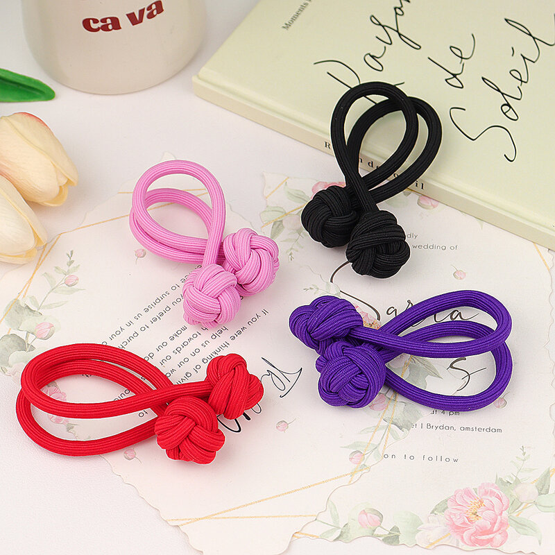 High Ponytail Rubber Bands for Women, Hair Band, Elastic Head Rope, Coreano Scrunchies, Hair Tie, Knotted Hair Ropes, Hair Accessories