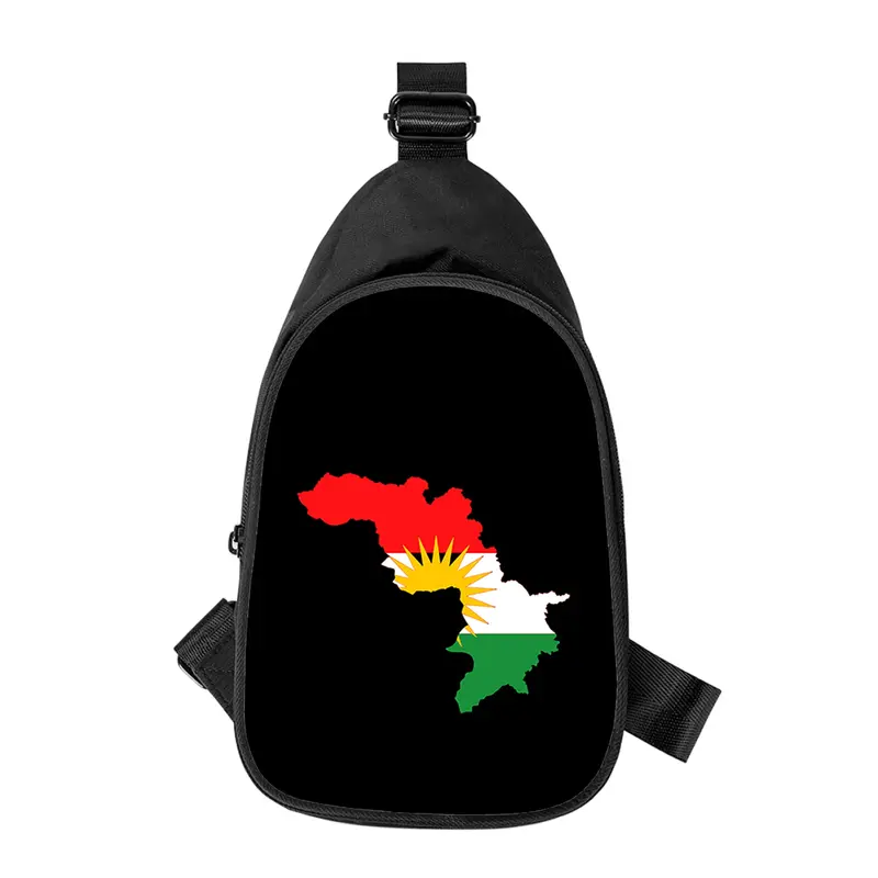 Kurdistan tas dada pria motif 3D, tas selempang dada pria baru diagonal, tas bahu suami sekolah, tas pinggang pria