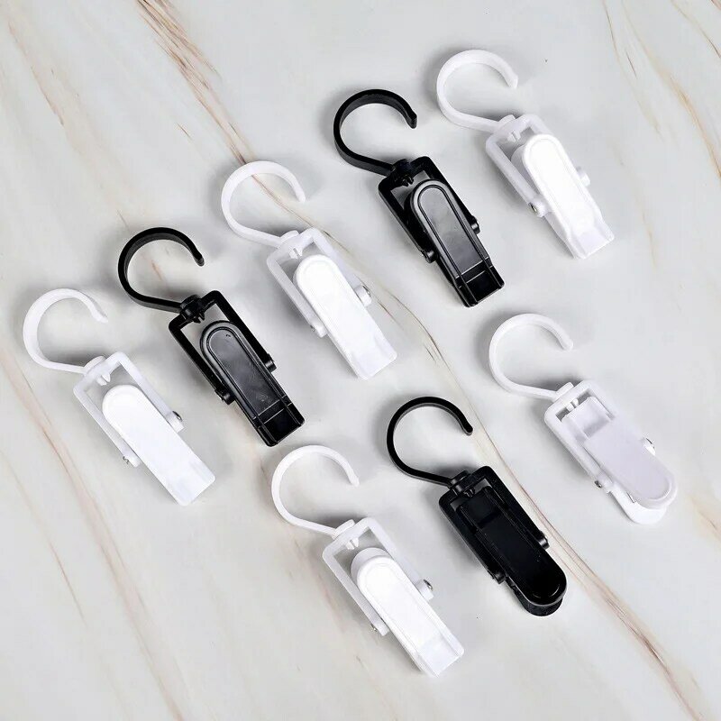 5pcs 360 Degree Rotating Hook Plastic Hat Hanging Clothespins Curtain Hook Clip Pegs Windproof Beach Towel Holder Hat Hanger