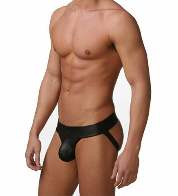 Sexy Men Underpants Thong Man Jockstrap Faux Leather Erotic Panties Sexy Lingerie Hot Sexy Male's G String Thongs