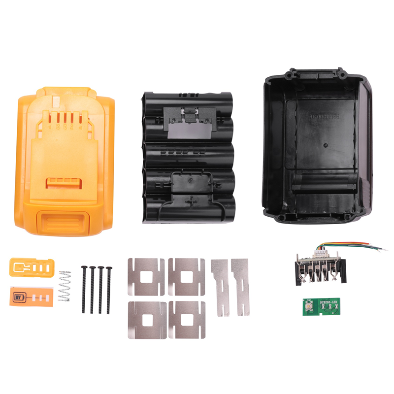 DCB200 baterai Li-Ion casing plastik PCB pengisian perlindungan papan sirkuit cangkang untuk Dewalt 18V 20V DCB183 baterai Li-Ion