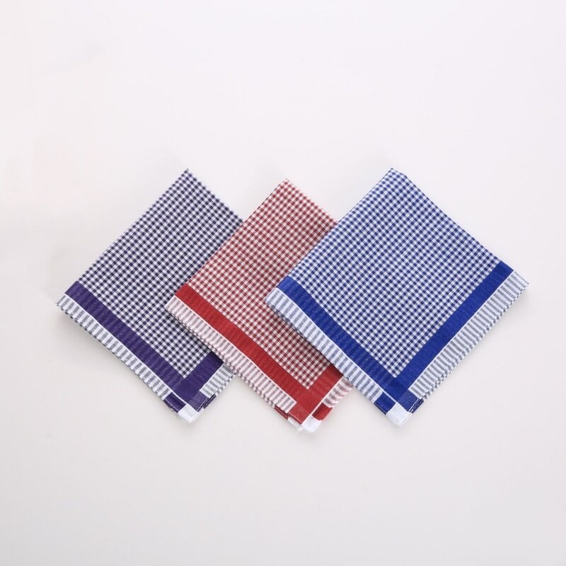 High Quality Cotton Yarn-dyed Female Handkerchief Go Out Travel Camping Portable Napkin Women Children Cleaning Towels Harajuku