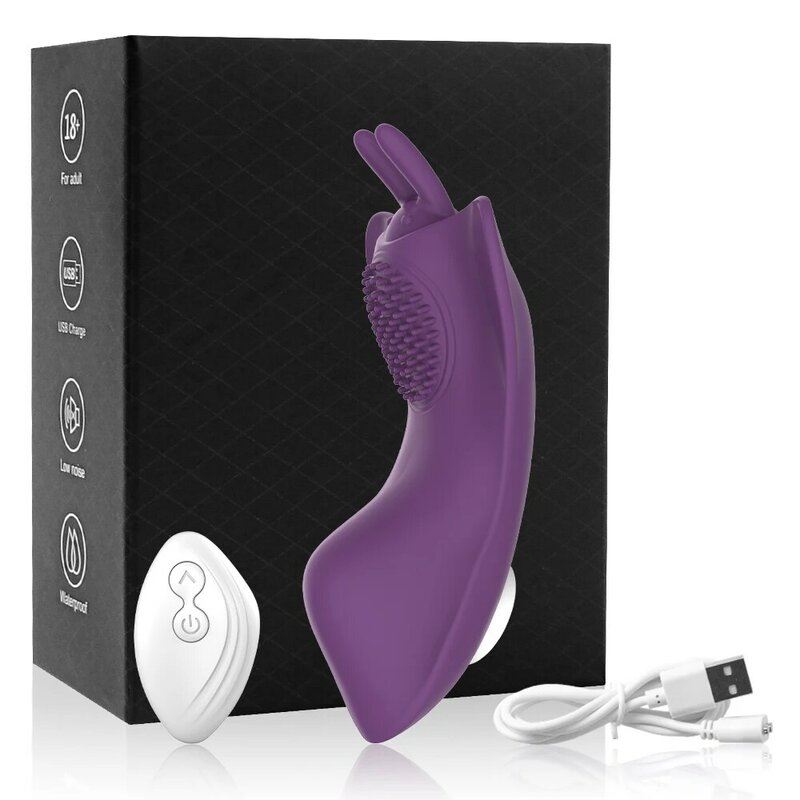 Butterfly Sex Toys para Mulheres, Estimulador do clitóris e mamilos, Calcinha de controle remoto, Vibradores Wearable, Clitóris, Ponto G, Masturbador orgásmico