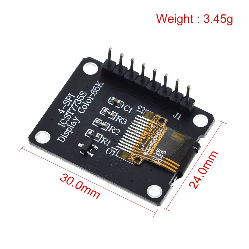 TZT TFT Display 0.96 / 1.3 inch IPS 8P/7P SPI HD 65K Full Color LCD Module ST7735 Drive IC 80*160 (Not OLED) For Arduino
